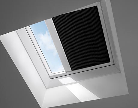 Blackout energy pleated blind